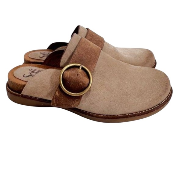 Sofft Tan Leather Billie Lightweight Clog - Picture 2 of 10